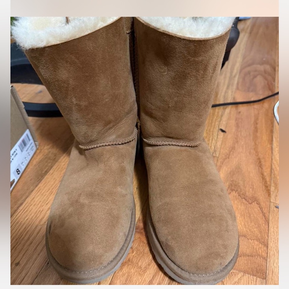 UGG Tan Bailey Bow II Boots